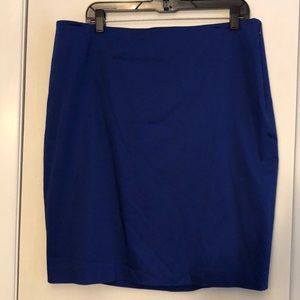 Cobalt blue pencil skirt